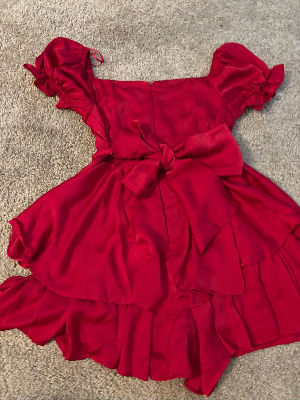 Francesca's Bright Red Ruffle romper - Picture 3 of 3
